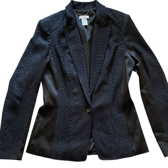Cache Women’s Textured Black Blazer Size 8 - Picture 1 of 14